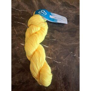 Cloudborn Yarn Skein Pima Cotton DK Bright Yellow 30-053 225 Yards Peru